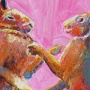 Boxing Hares 1 © Gwen Sylvester 11 x 14